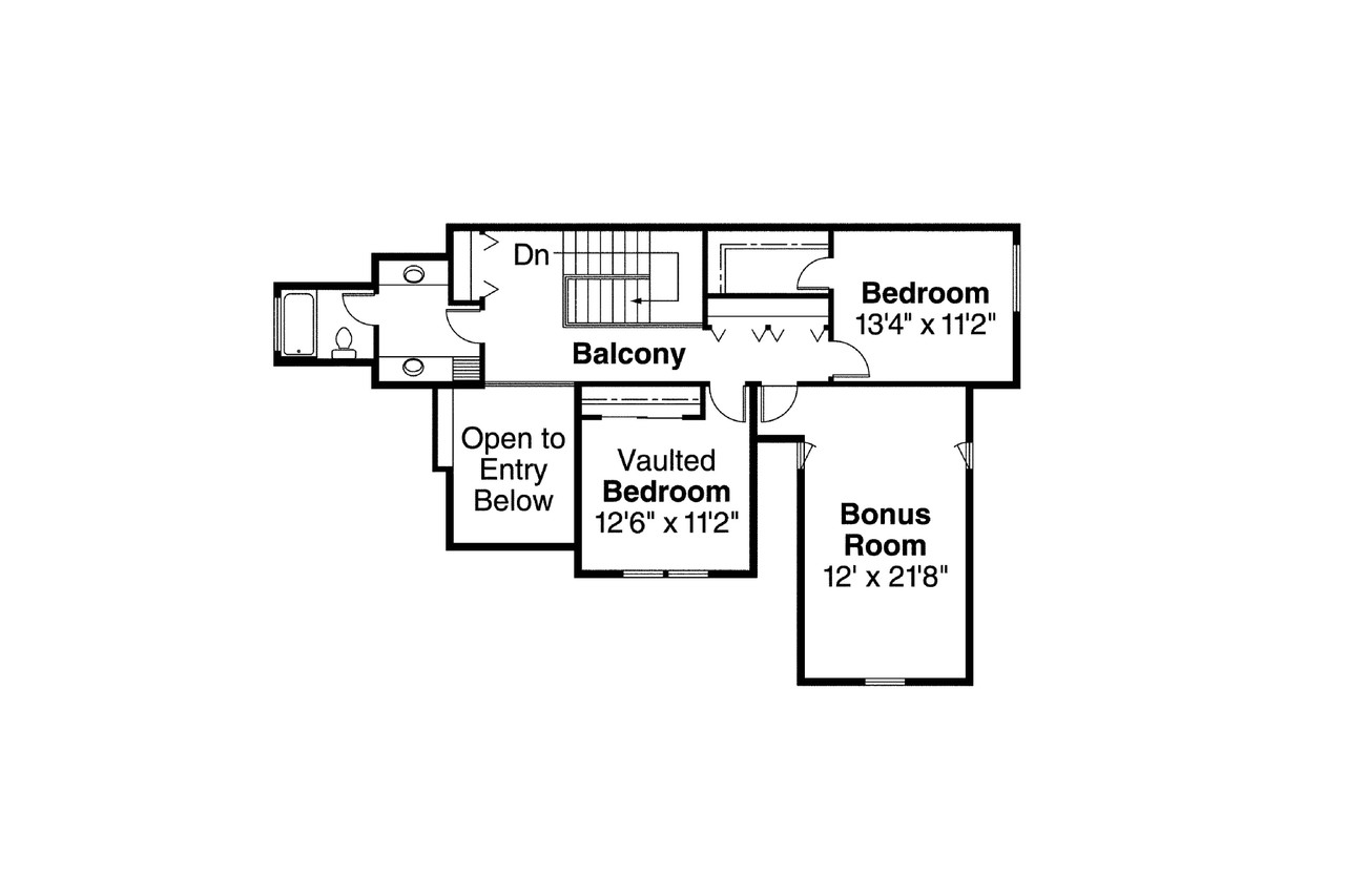 Secondary Image - Classic House Plan - Remmington 71026 - 2nd Floor Plan