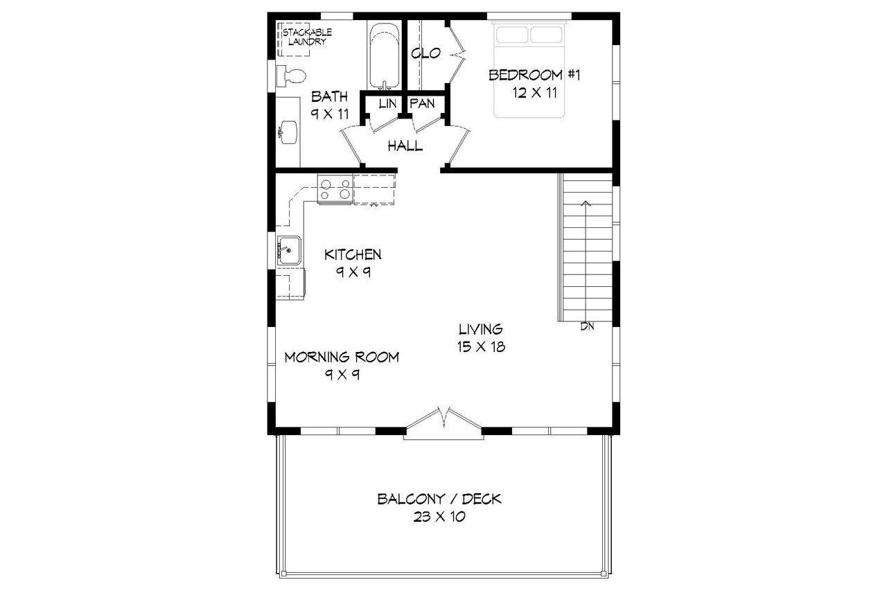 Secondary Image - Modern House Plan - 71064 - 2nd Floor Plan