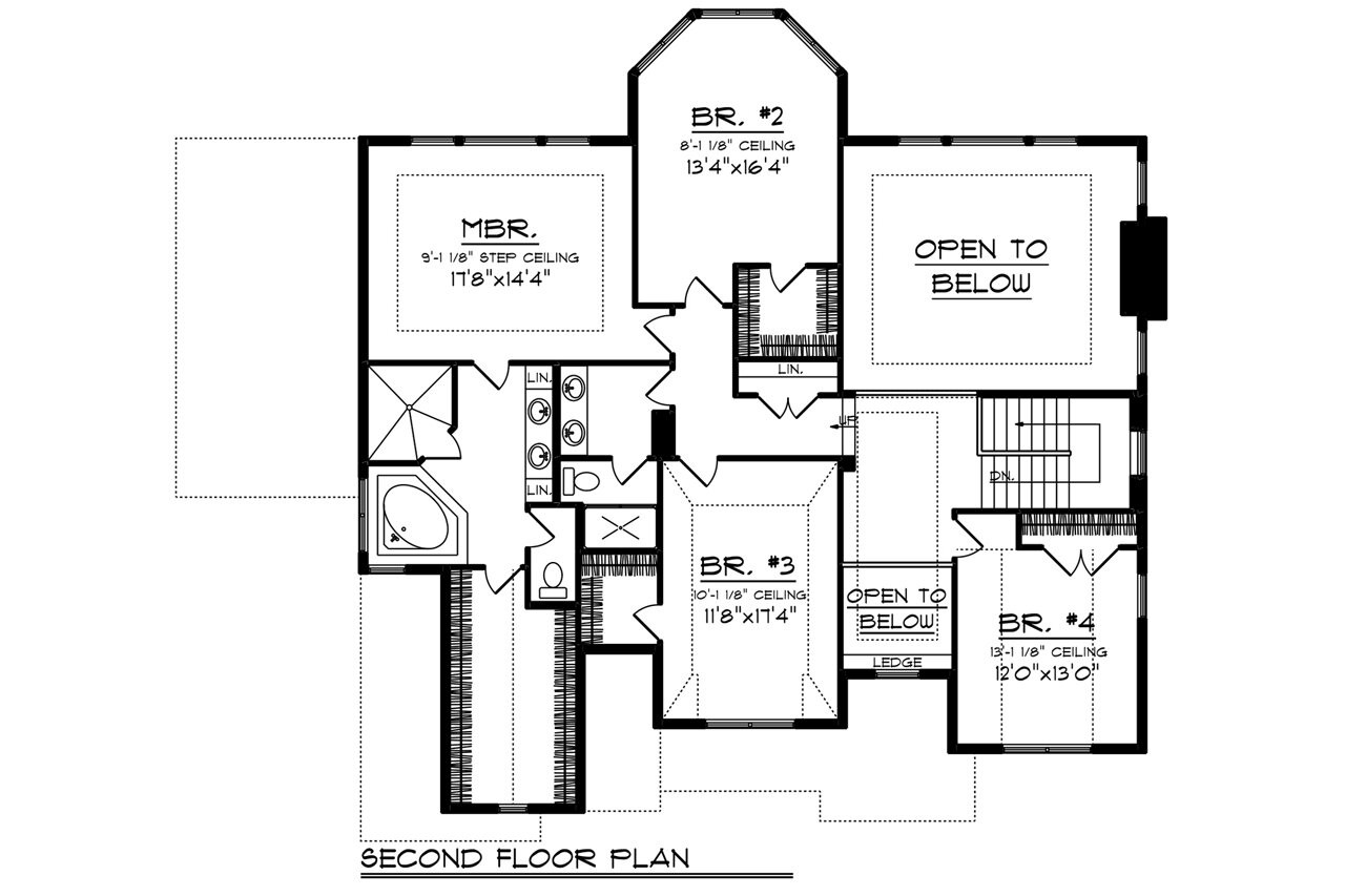 Secondary Image - Bungalow House Plan - 71099 - 2nd Floor Plan