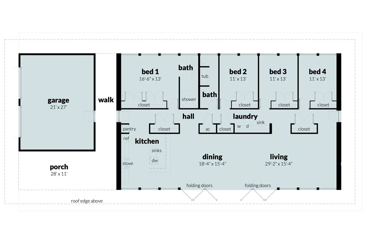 Modern House Plan - Bamboo 71206 - 1st Floor Plan