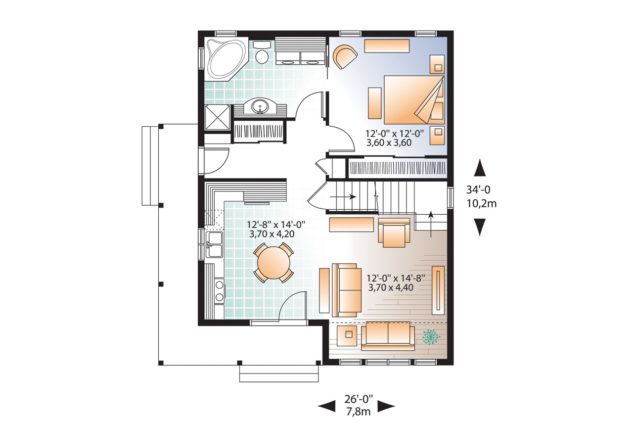 Country House Plan - Celeste 3 71342 - 1st Floor Plan