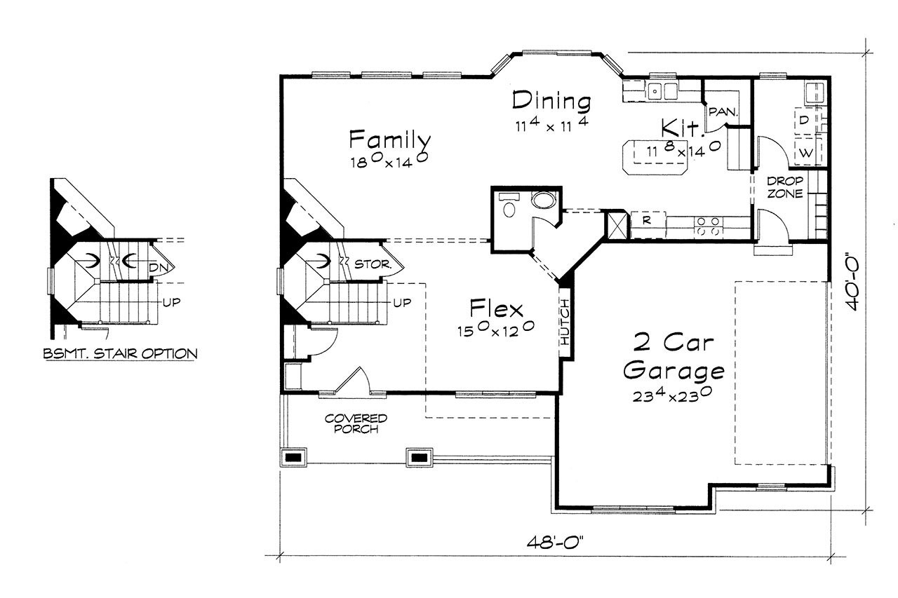 Traditional House Plan - Harrison 71346 - 1st Floor Plan