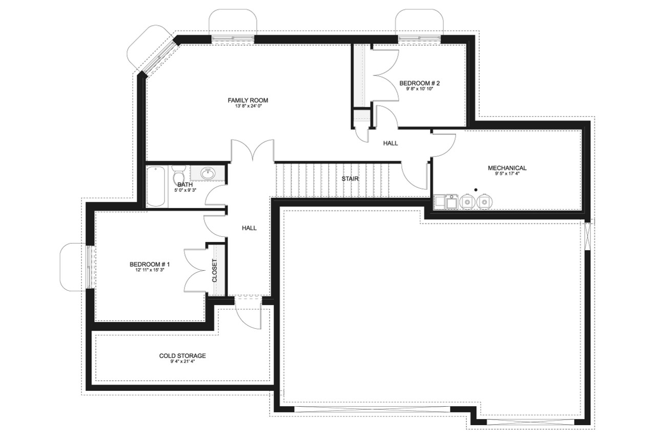 Farmhouse House Plan - Honeysuckle 71505 - Basement Floor Plan