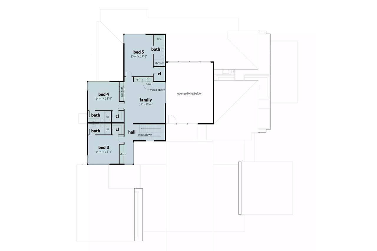 Secondary Image - Contemporary House Plan - Aspen 71799 - 2nd Floor Plan