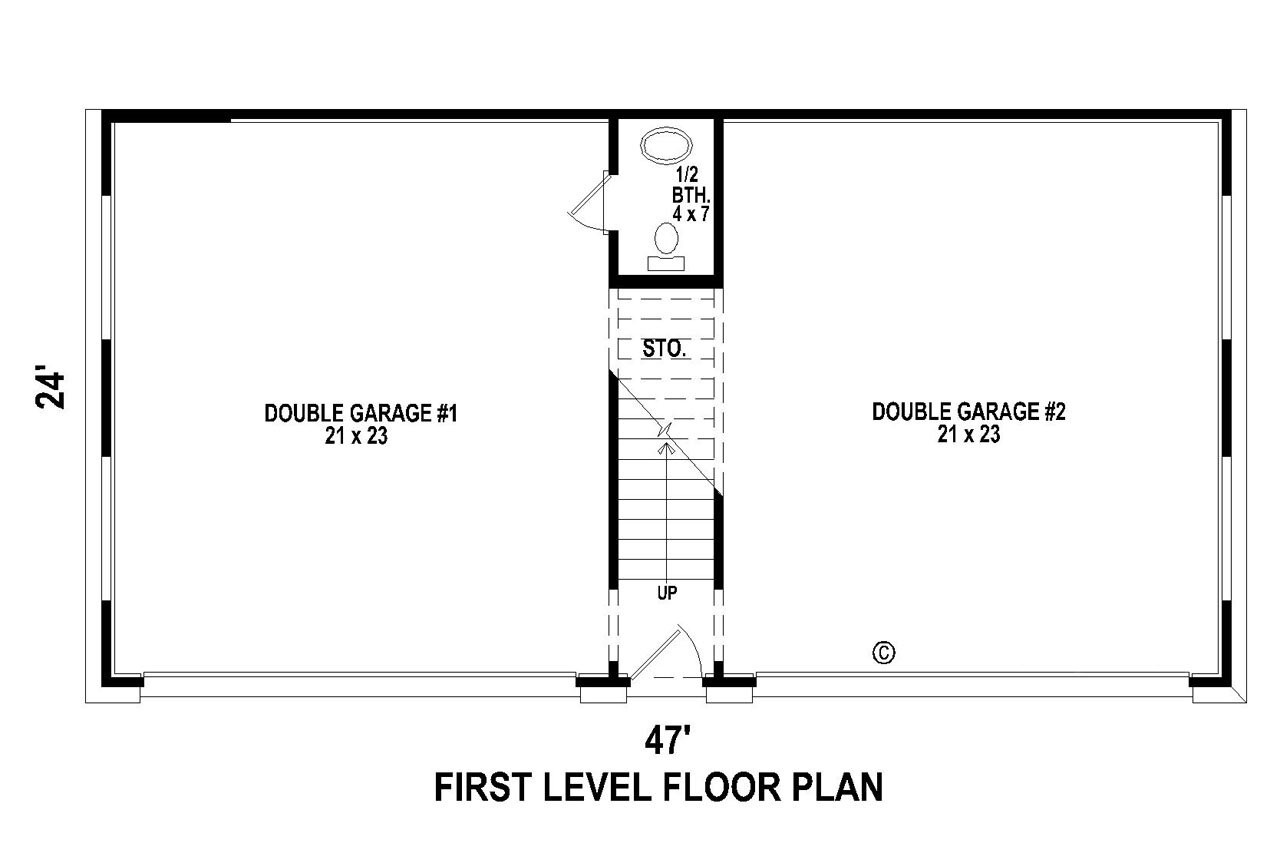 Traditional House Plan - 71922 - 1st Floor Plan