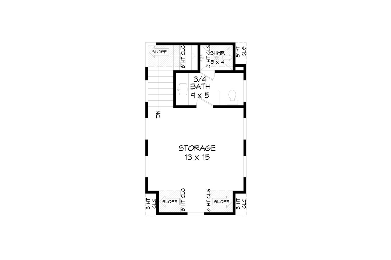 Secondary Image - Craftsman House Plan - Blue Hills 71955 - 2nd Floor Plan