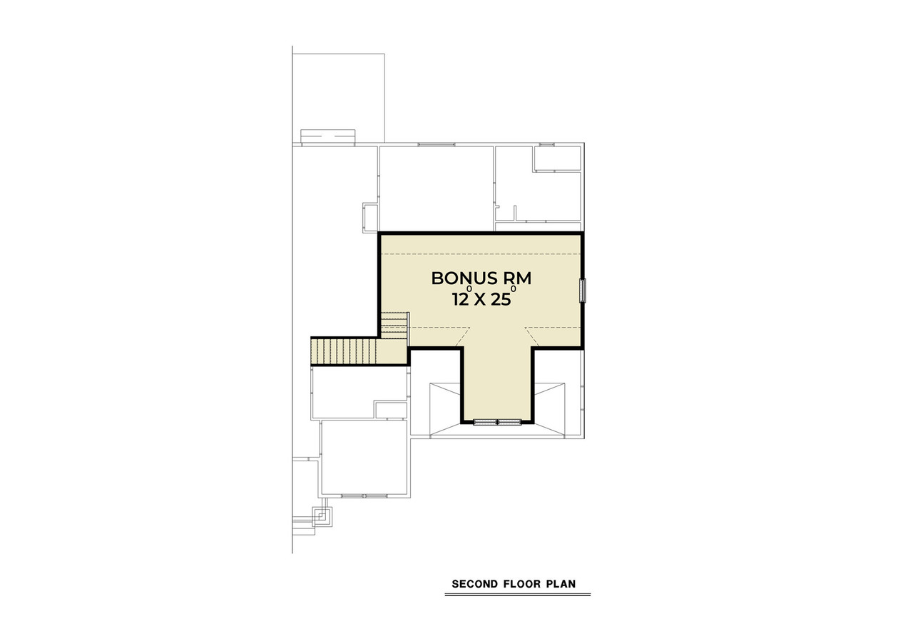 Craftsman House Plan - 72077 - 2nd Floor Plan