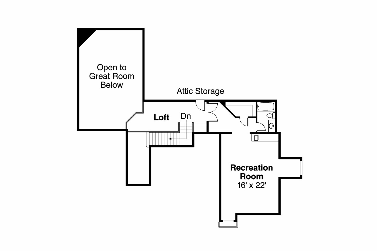 Secondary Image - Country House Plan - Allison 72085 - 2nd Floor Plan