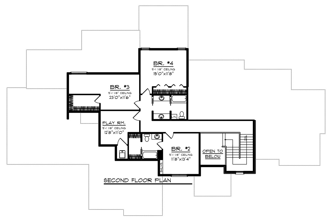 Craftsman House Plan - 72681 - 2nd Floor Plan