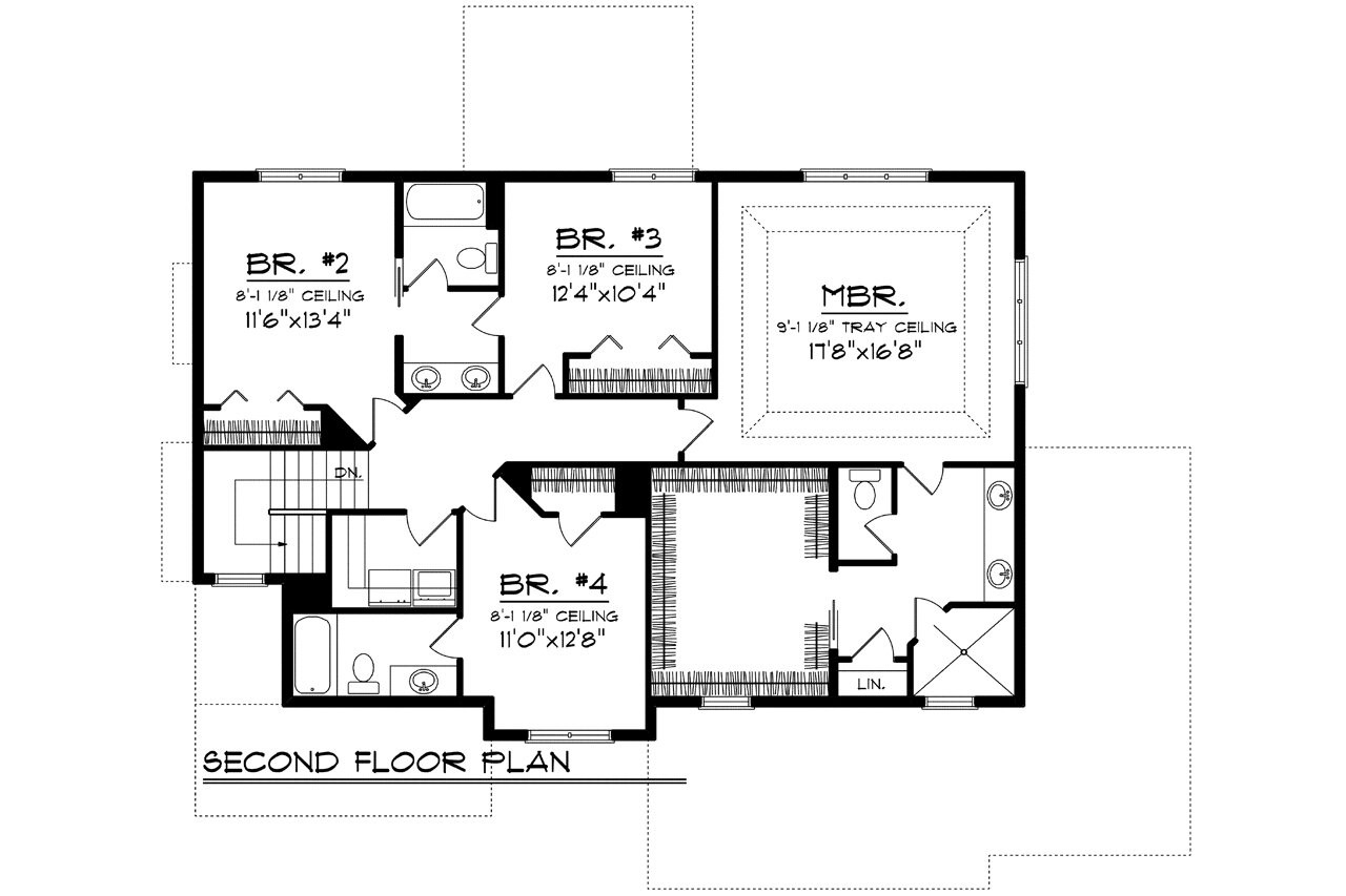 Secondary Image - Prairie House Plan - 72865 - 2nd Floor Plan