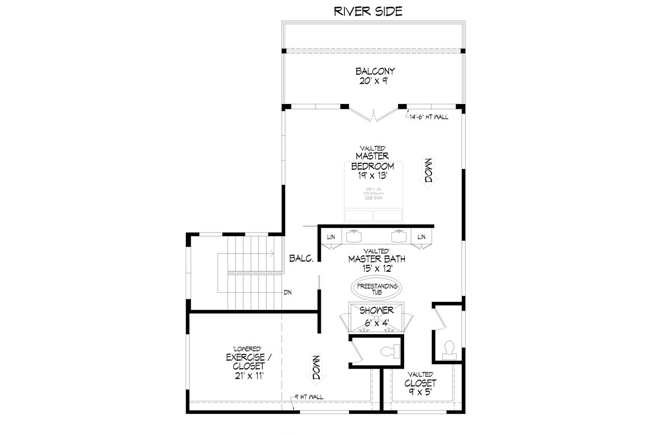 Modern House Plan - River Canyon 72871 - 2nd Floor Plan