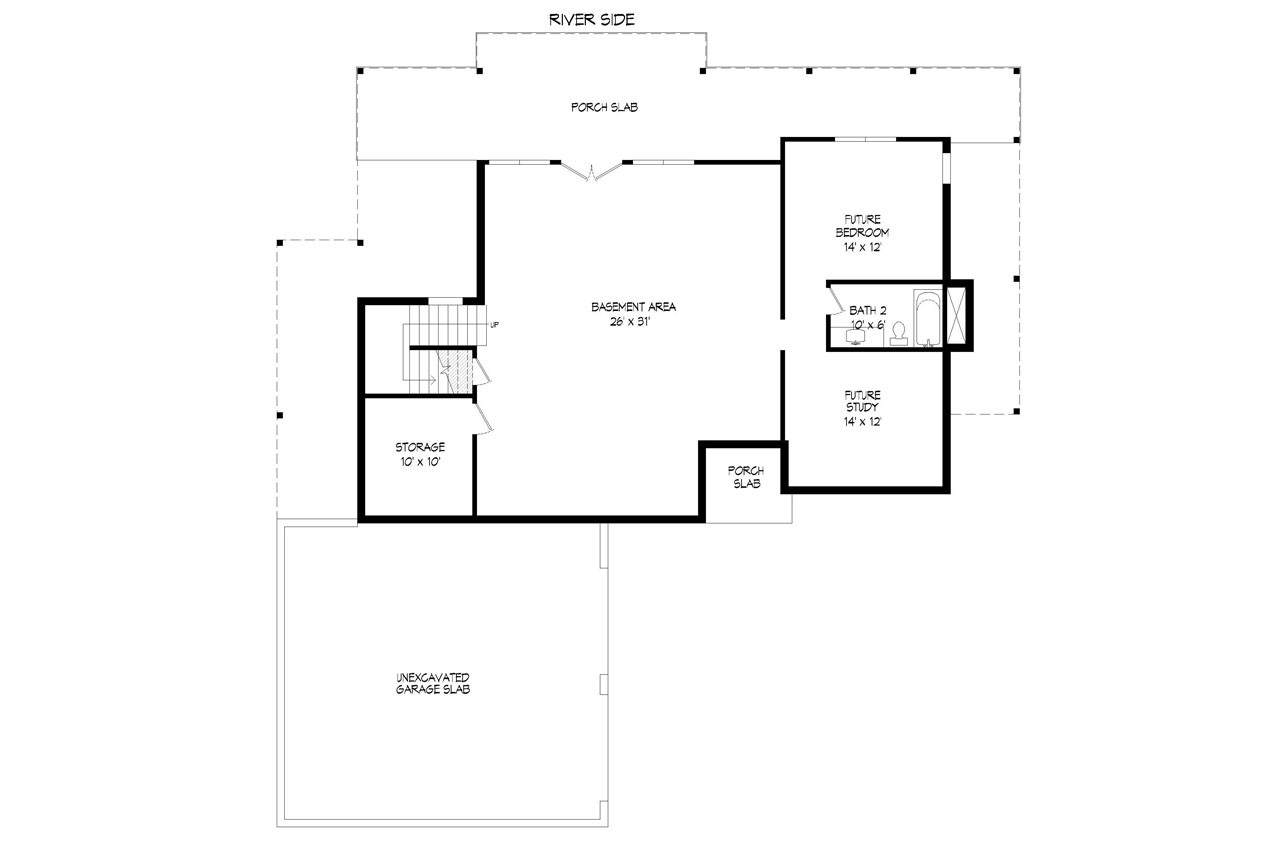 Modern House Plan - River Canyon 72871 - Basement Floor Plan