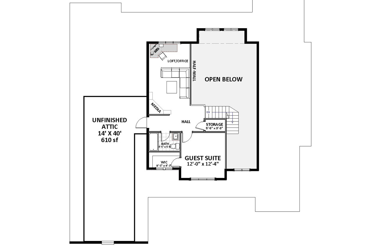 Secondary Image - Craftsman House Plan - Ridgecrest 72963 - 2nd Floor Plan