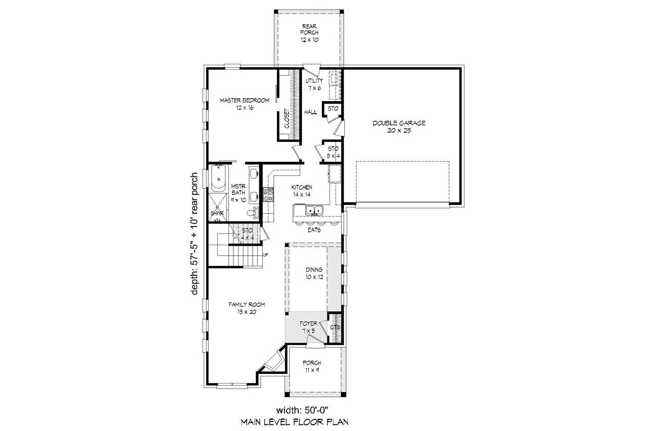 Classic House Plan - Brunswick Mill 73166 - 1st Floor Plan