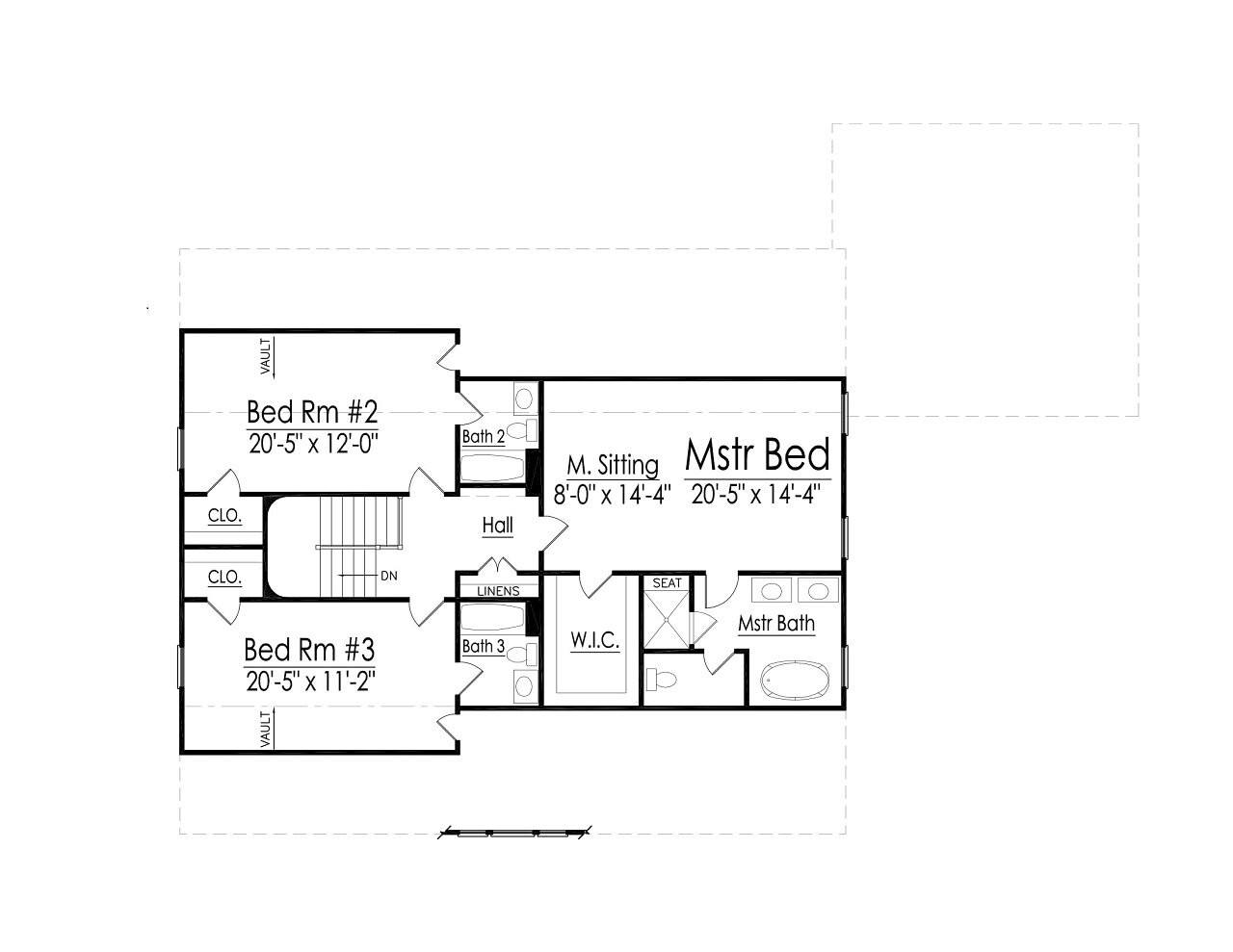 Secondary Image - Classic House Plan - 73217 - 2nd Floor Plan