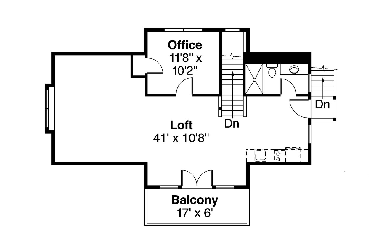 Secondary Image - Craftsman House Plan - 73423 - 2nd Floor Plan