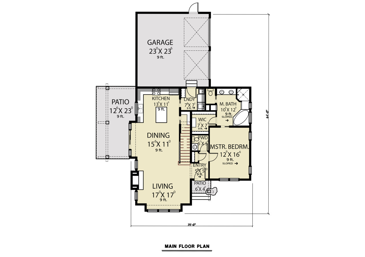 Farmhouse House Plan - 73369 - 1st Floor Plan