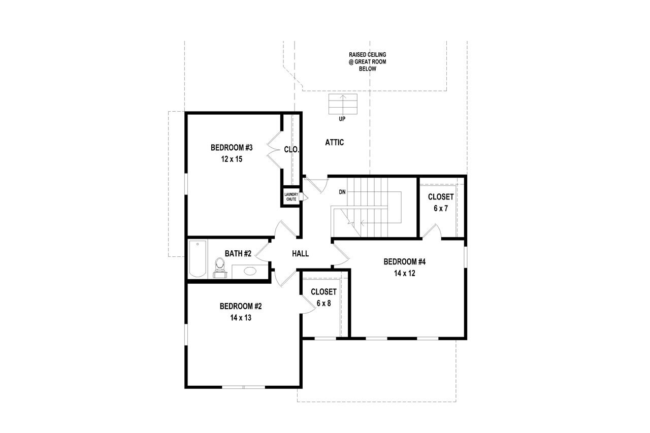 Secondary Image - Country House Plan - 73604 - 2nd Floor Plan