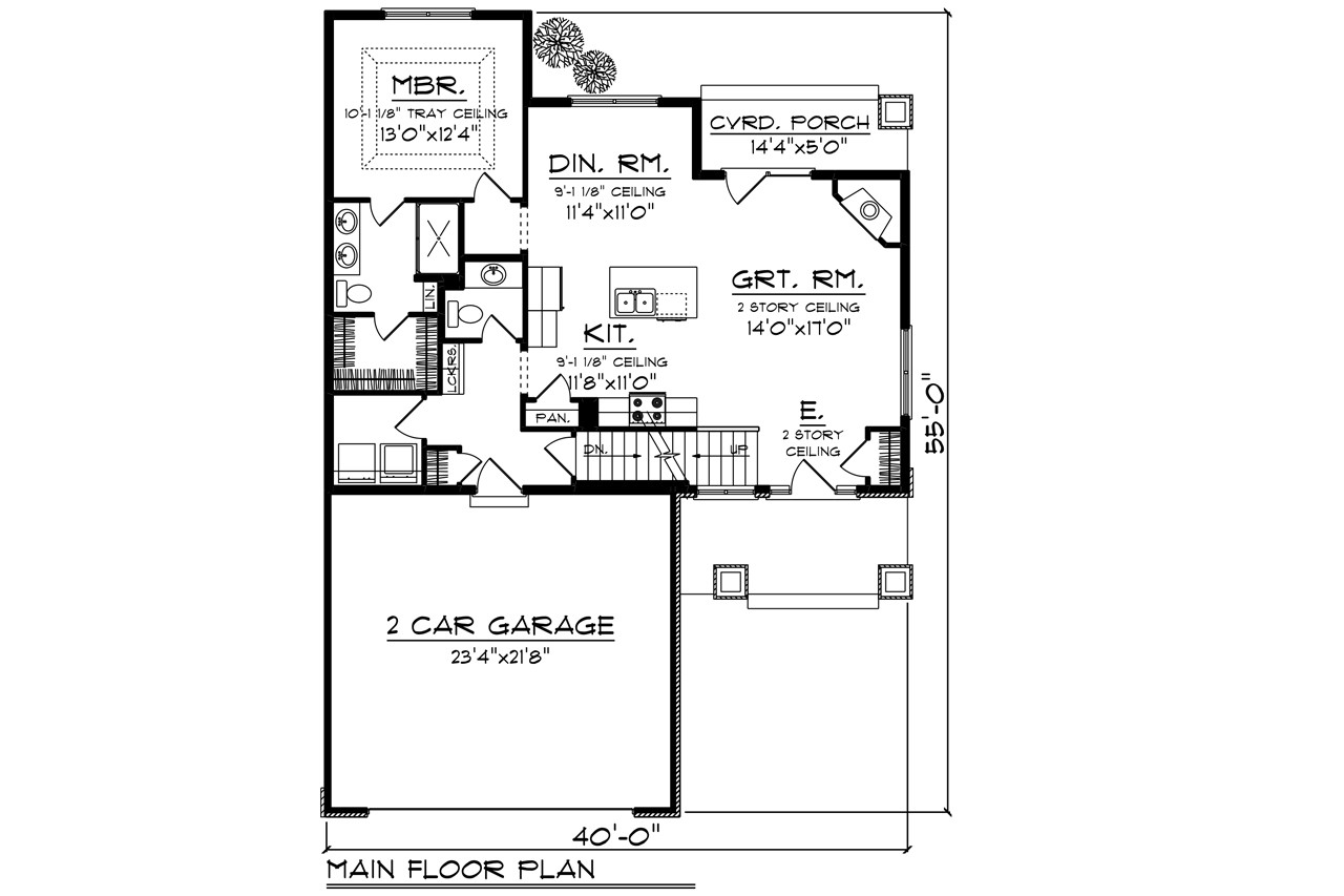 Craftsman House Plan - 73769 - 1st Floor Plan