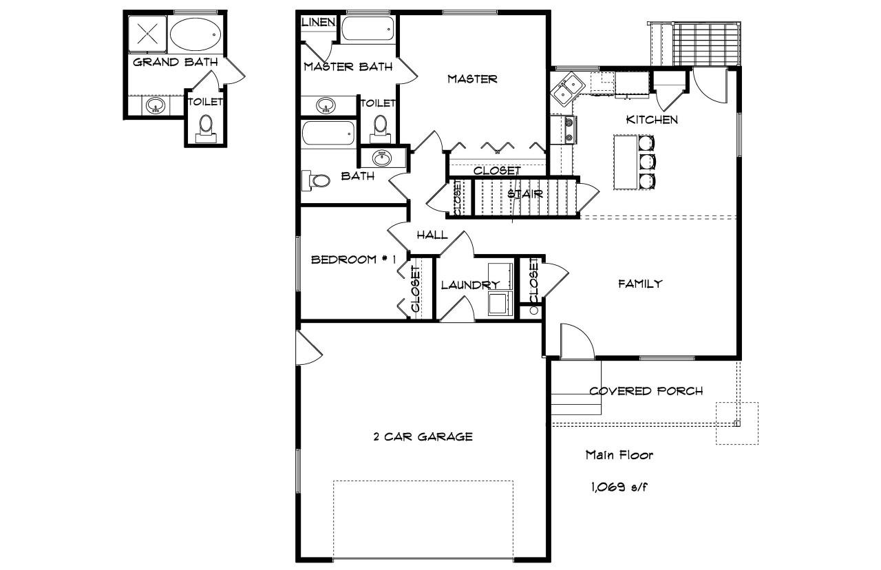 Traditional House Plan - Brynn 74049 - 1st Floor Plan
