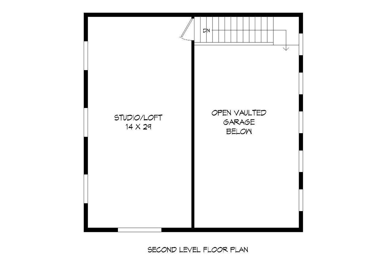 Secondary Image - Contemporary House Plan - 74227 - 2nd Floor Plan