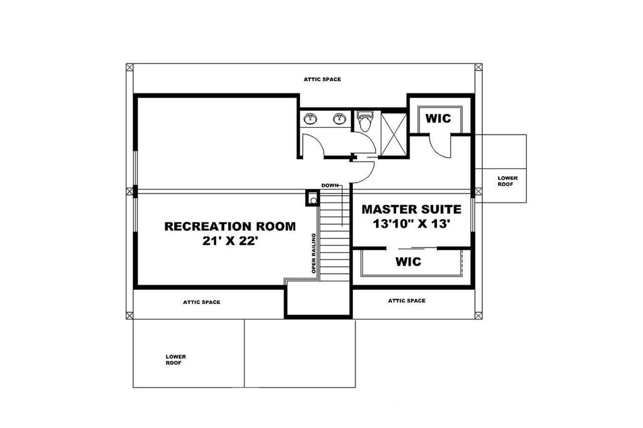 Lodge Style House Plan - 74519 - 2nd Floor Plan