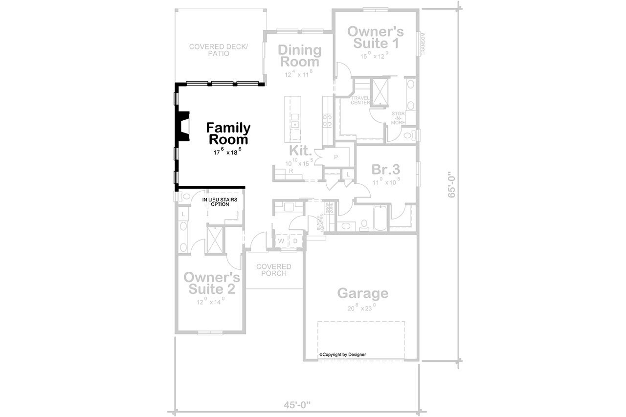 Farmhouse House Plan - Kinney Farm 74783 - Optional Floor Plan