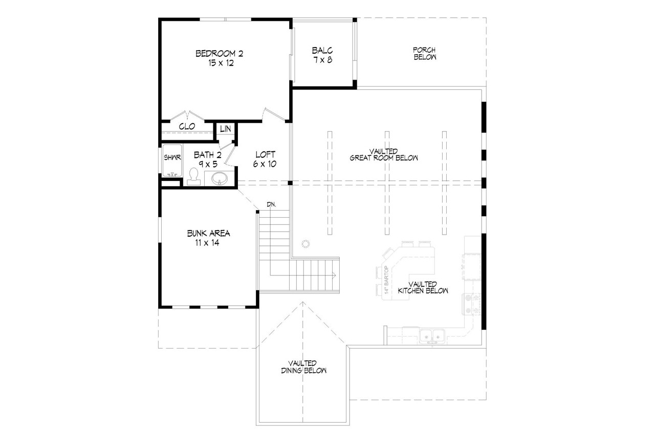 Secondary Image - Cottage House Plan - 74918 - 2nd Floor Plan