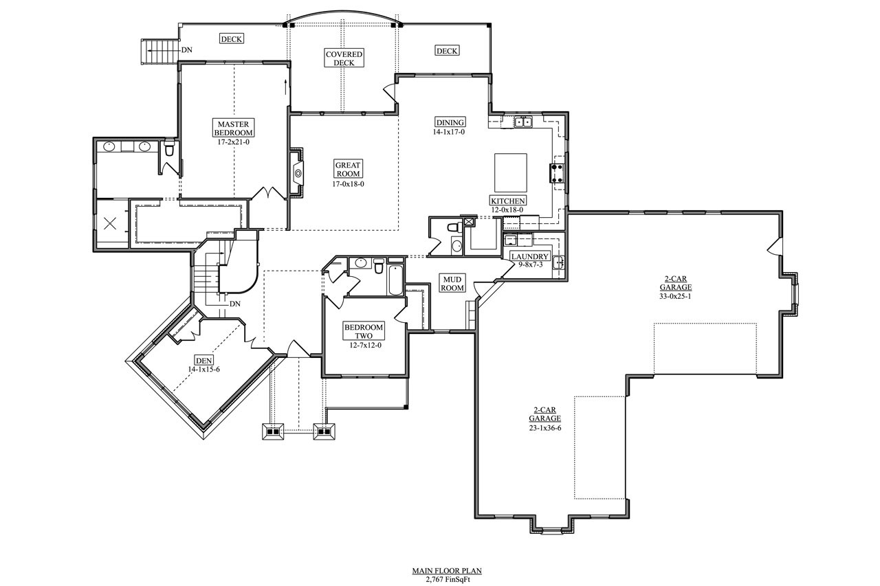 Craftsman House Plan - Basset 74969 - 1st Floor Plan