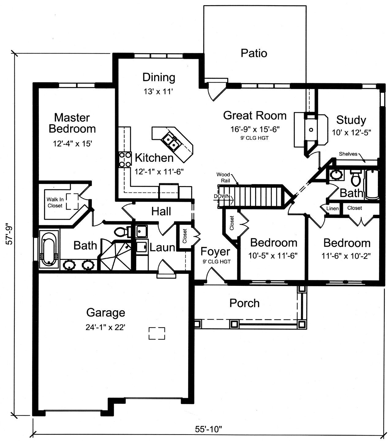 Ranch House Plan - Filmore 75353 - 1st Floor Plan