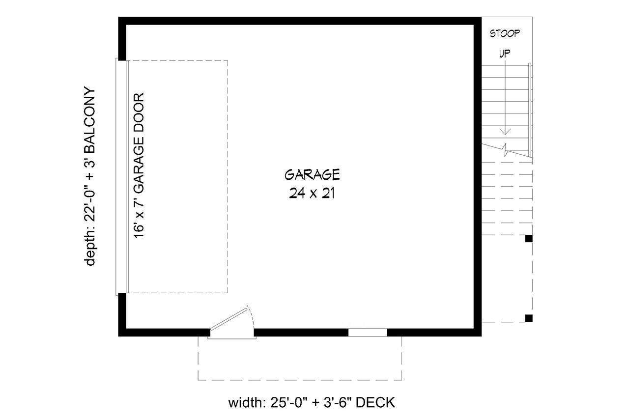 Contemporary House Plan - Rock Park Escape 75461 - 1st Floor Plan