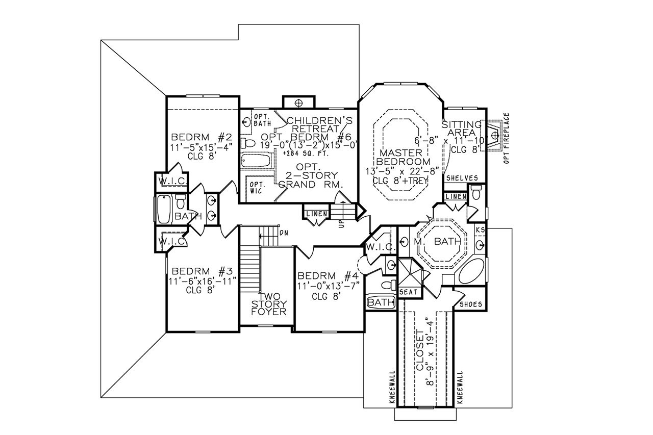 Secondary Image - Farmhouse House Plan - Astoria C 75460 - 2nd Floor Plan