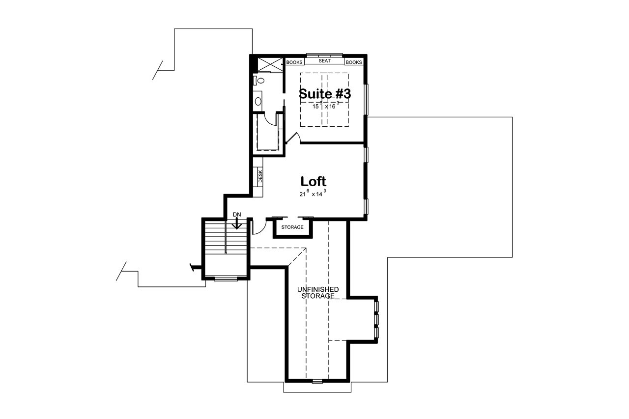 Farmhouse House Plan - Dandridge 75972 - 2nd Floor Plan