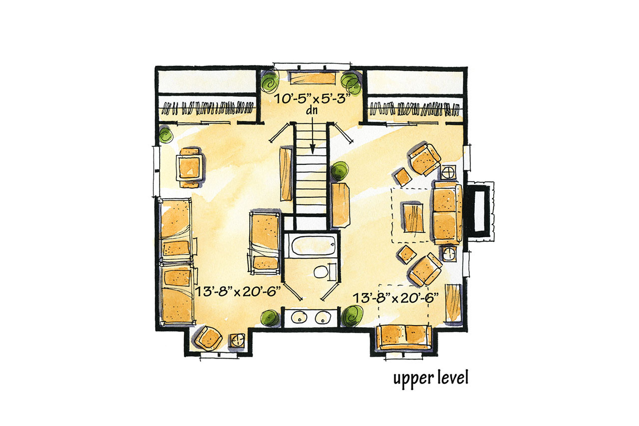 Secondary Image - Lodge Style House Plan - Autumn Ridge 76022 - 2nd Floor Plan