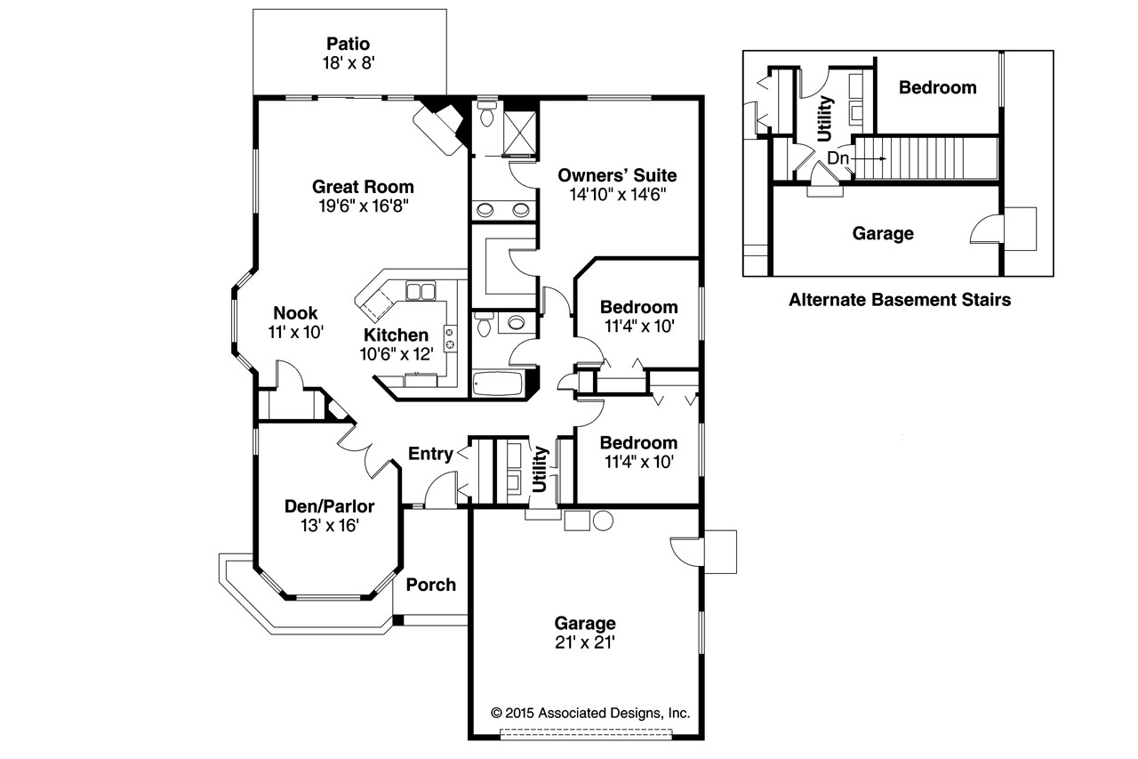 Traditional House Plan - Lynden 76353 - 1st Floor Plan