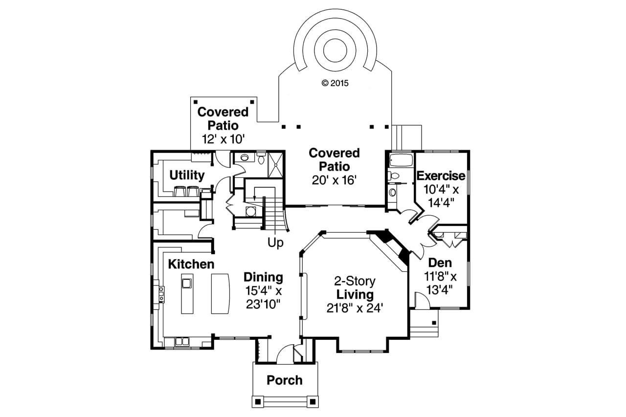 Lodge Style House Plan - Riverbank 76709 - 1st Floor Plan