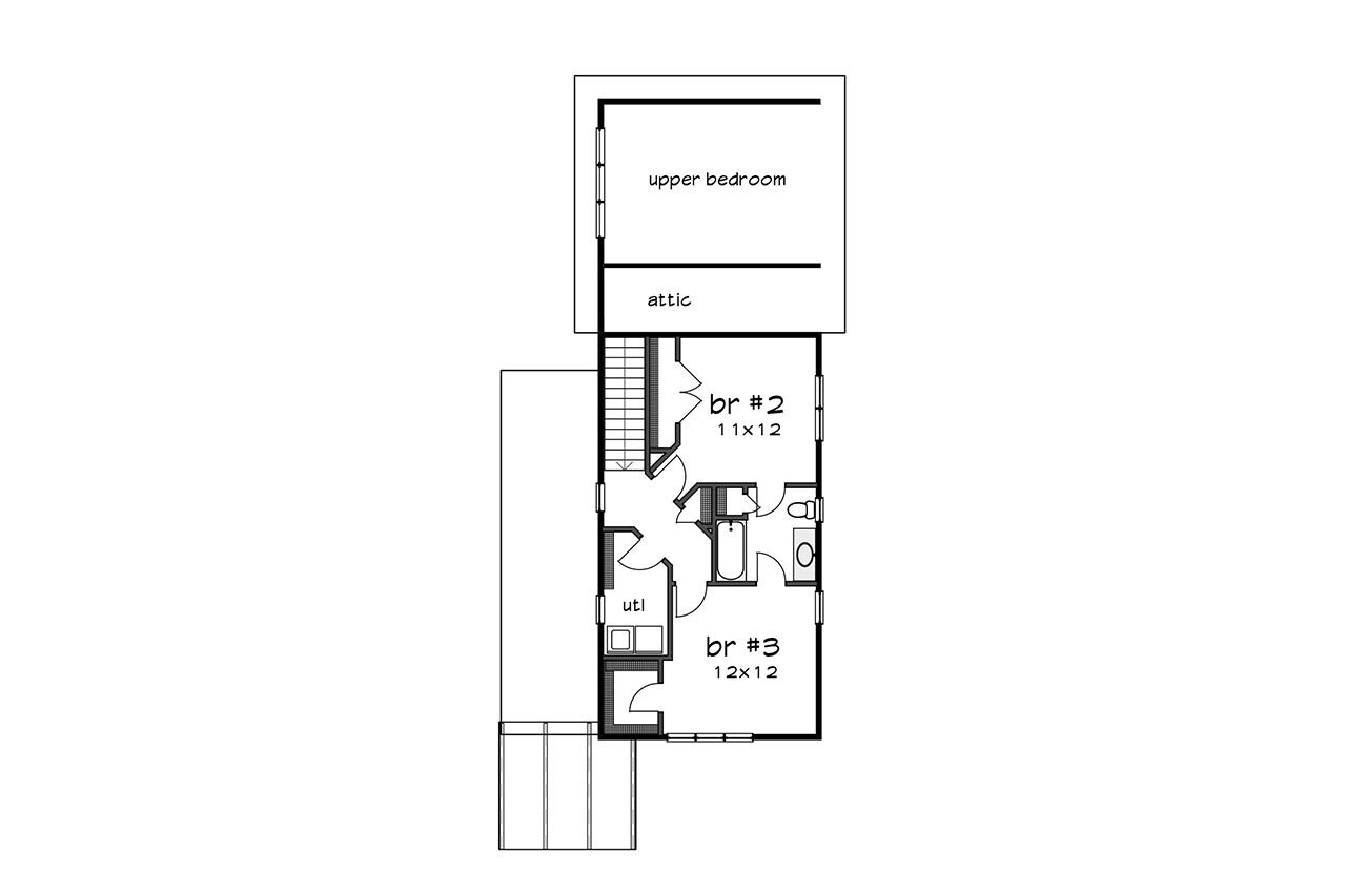 Modern House Plan - 76780 - 2nd Floor Plan