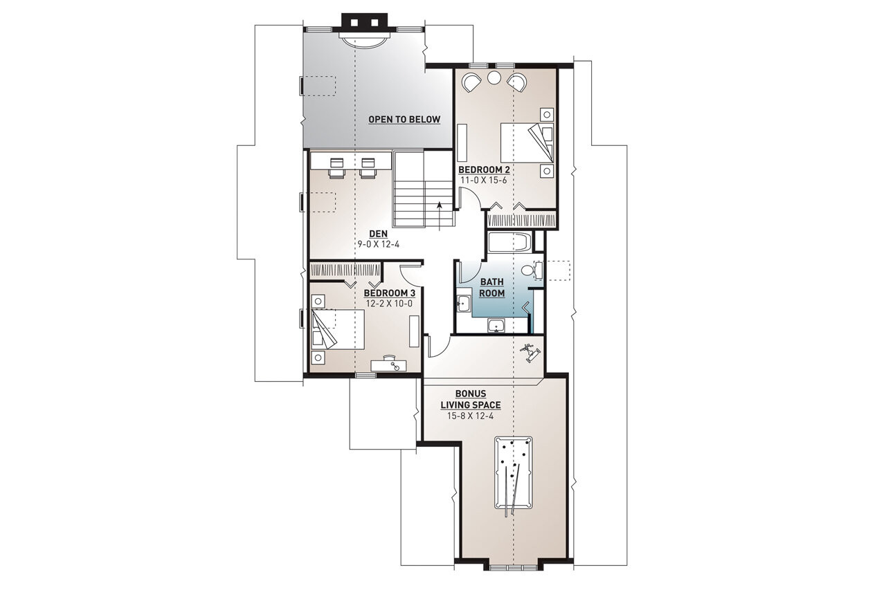 Modern House Plan - Grandmont 77141 - 2nd Floor Plan