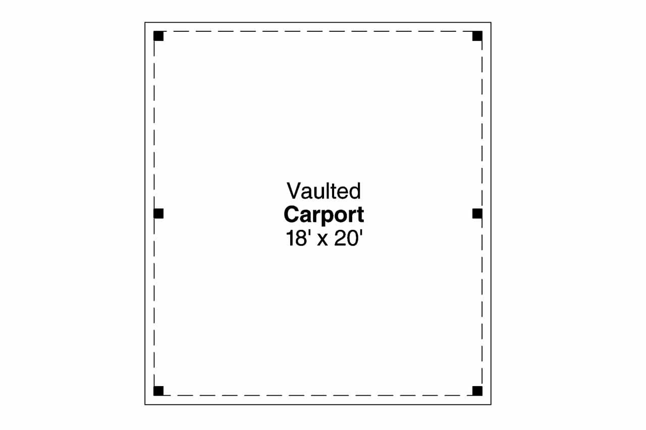 Traditional House Plan - Carport 77435 - 1st Floor Plan