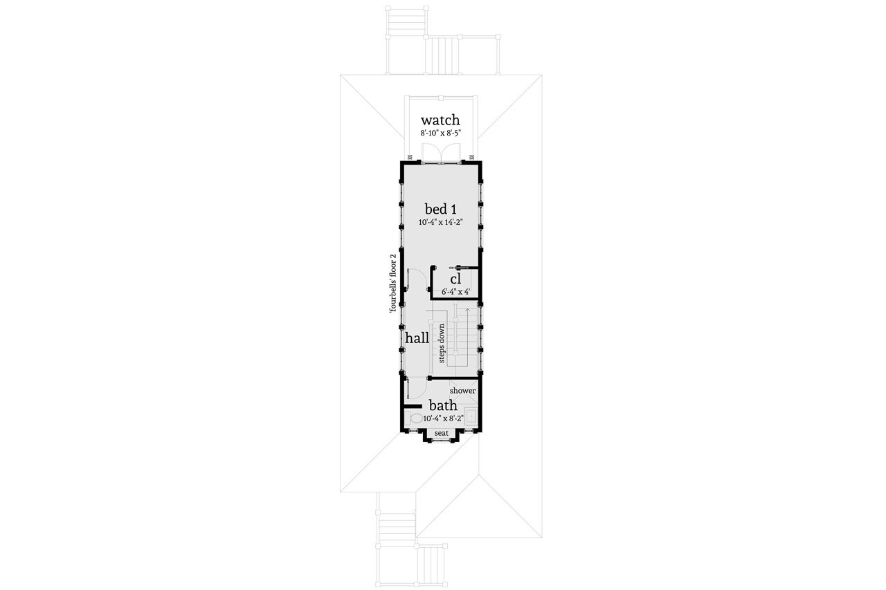 Secondary Image - Cape Cod House Plan - Four Bells 77893 - 2nd Floor Plan