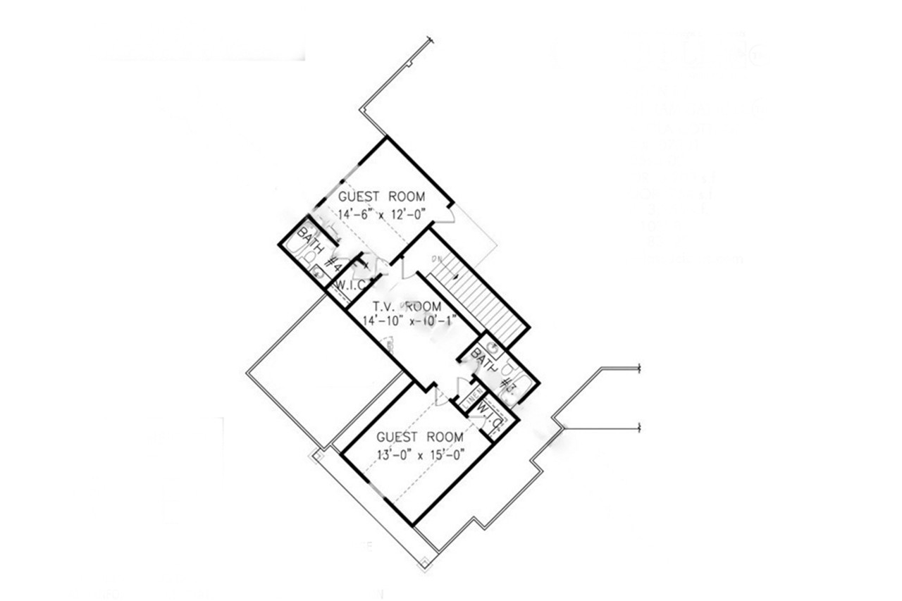 Secondary Image - Ranch House Plan - Amicalola Cottage Hip 77913 - 2nd Floor Plan