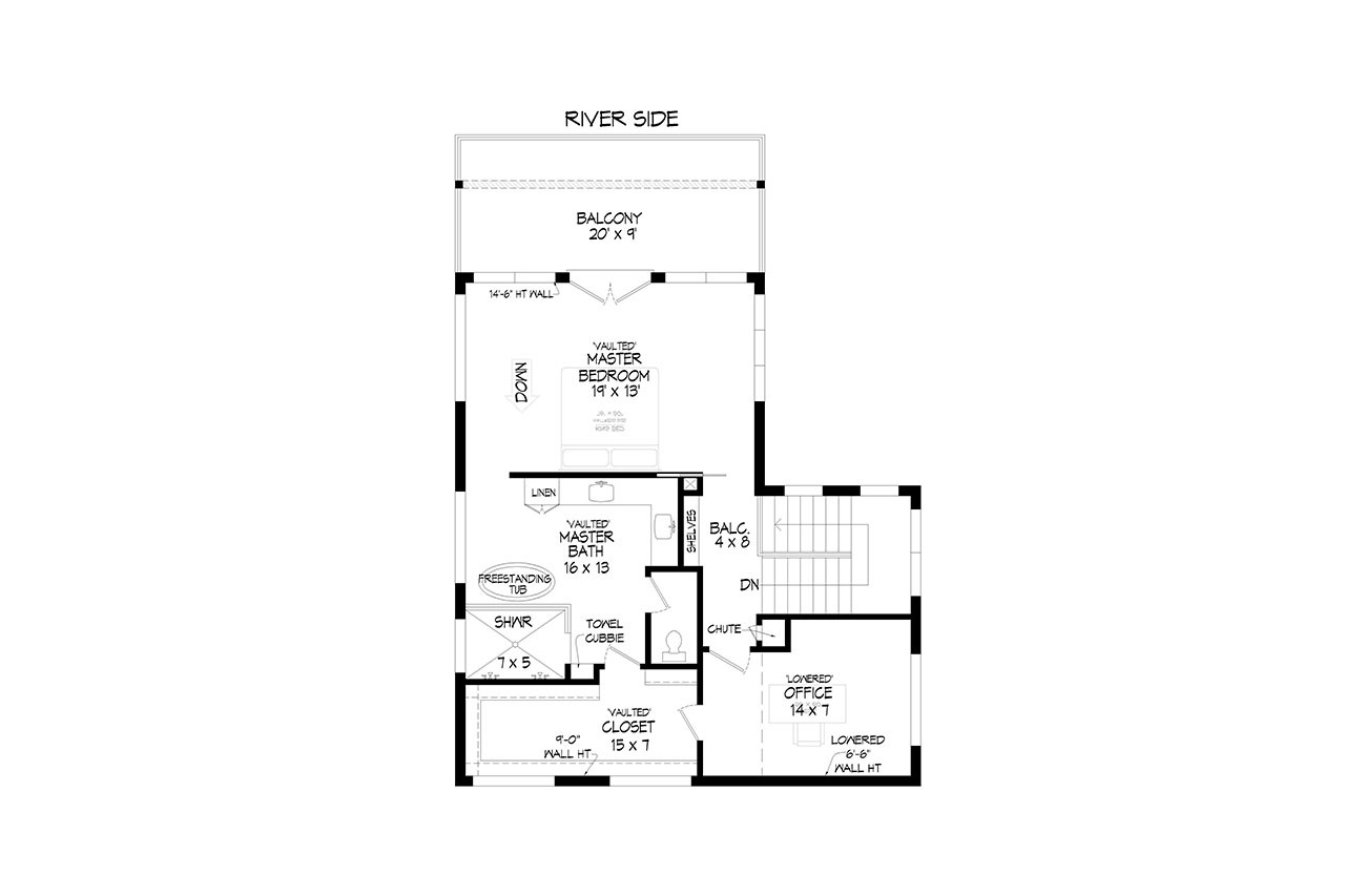 Modern House Plan - River Canyon Overlook 77991 - 2nd Floor Plan