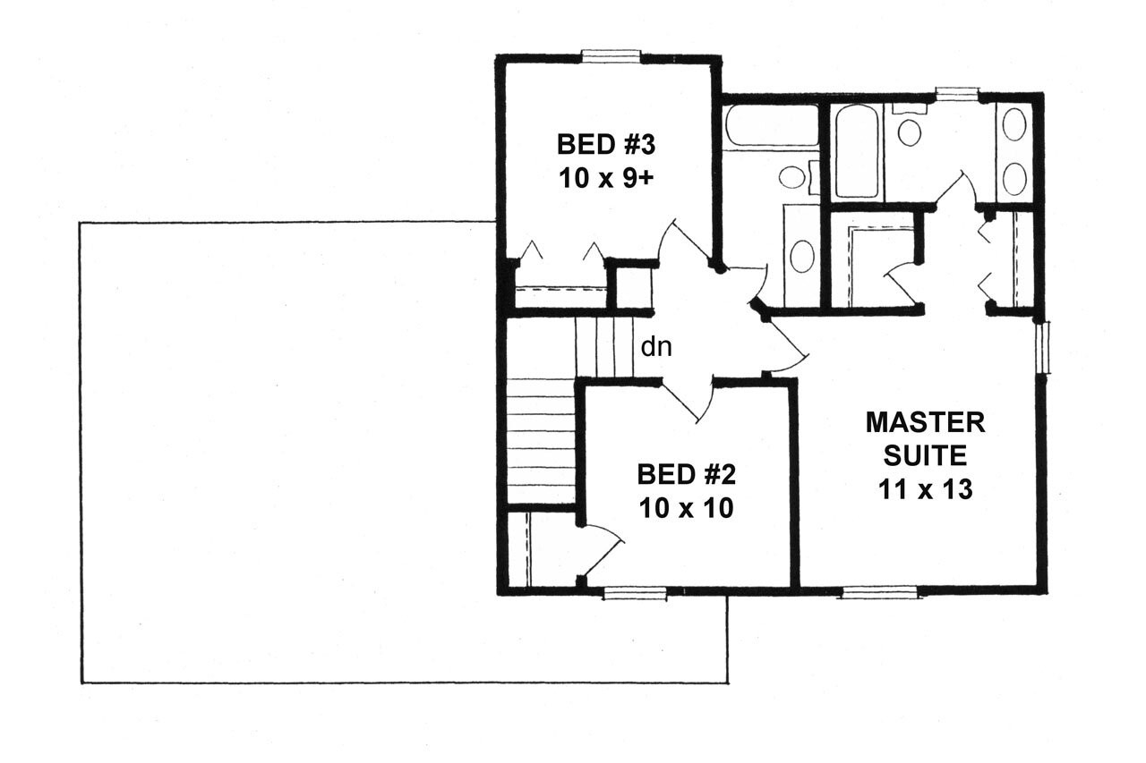Secondary Image - Traditional House Plan - 78022 - 2nd Floor Plan