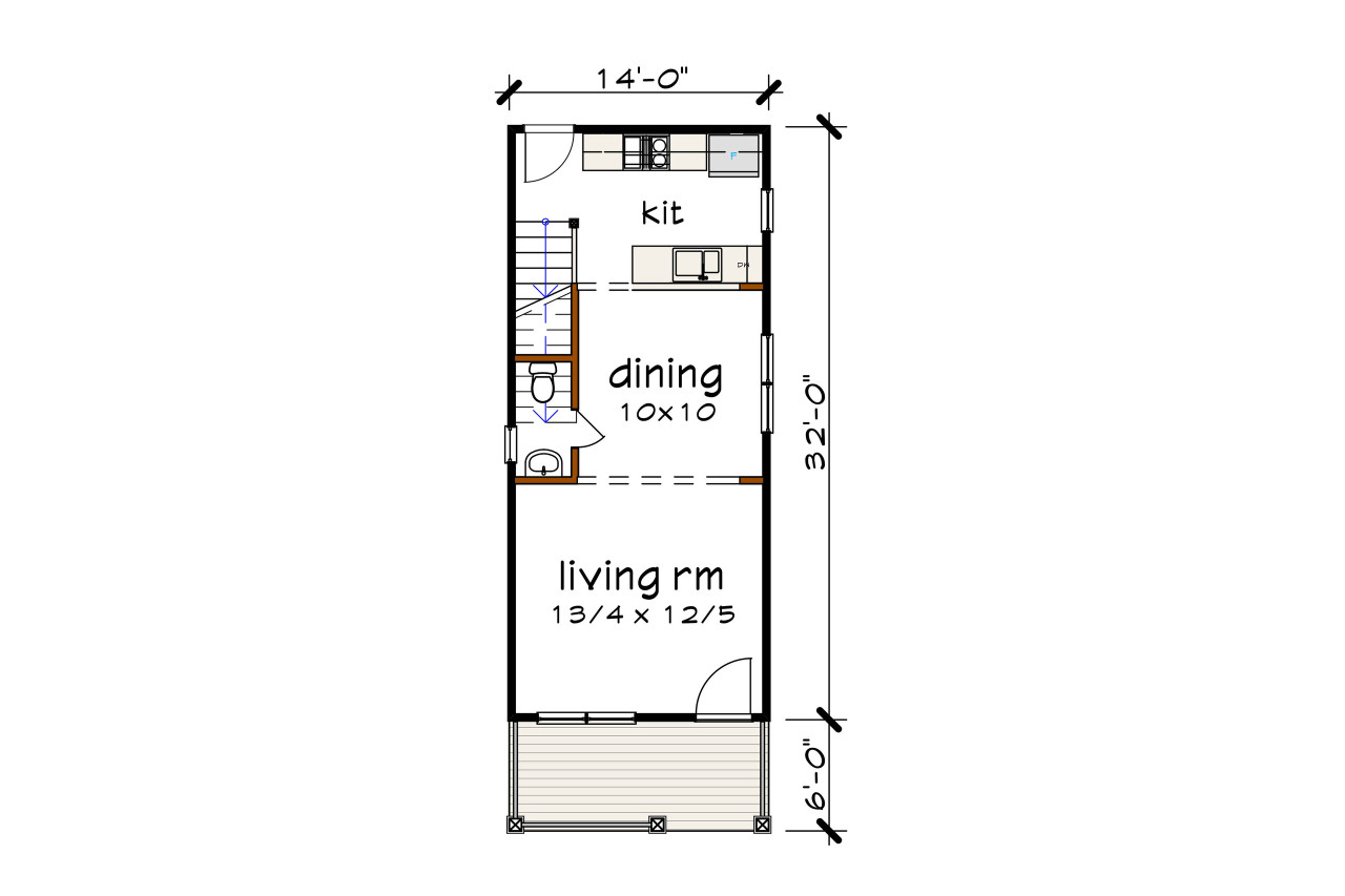 Cottage House Plan - 78126 - 1st Floor Plan