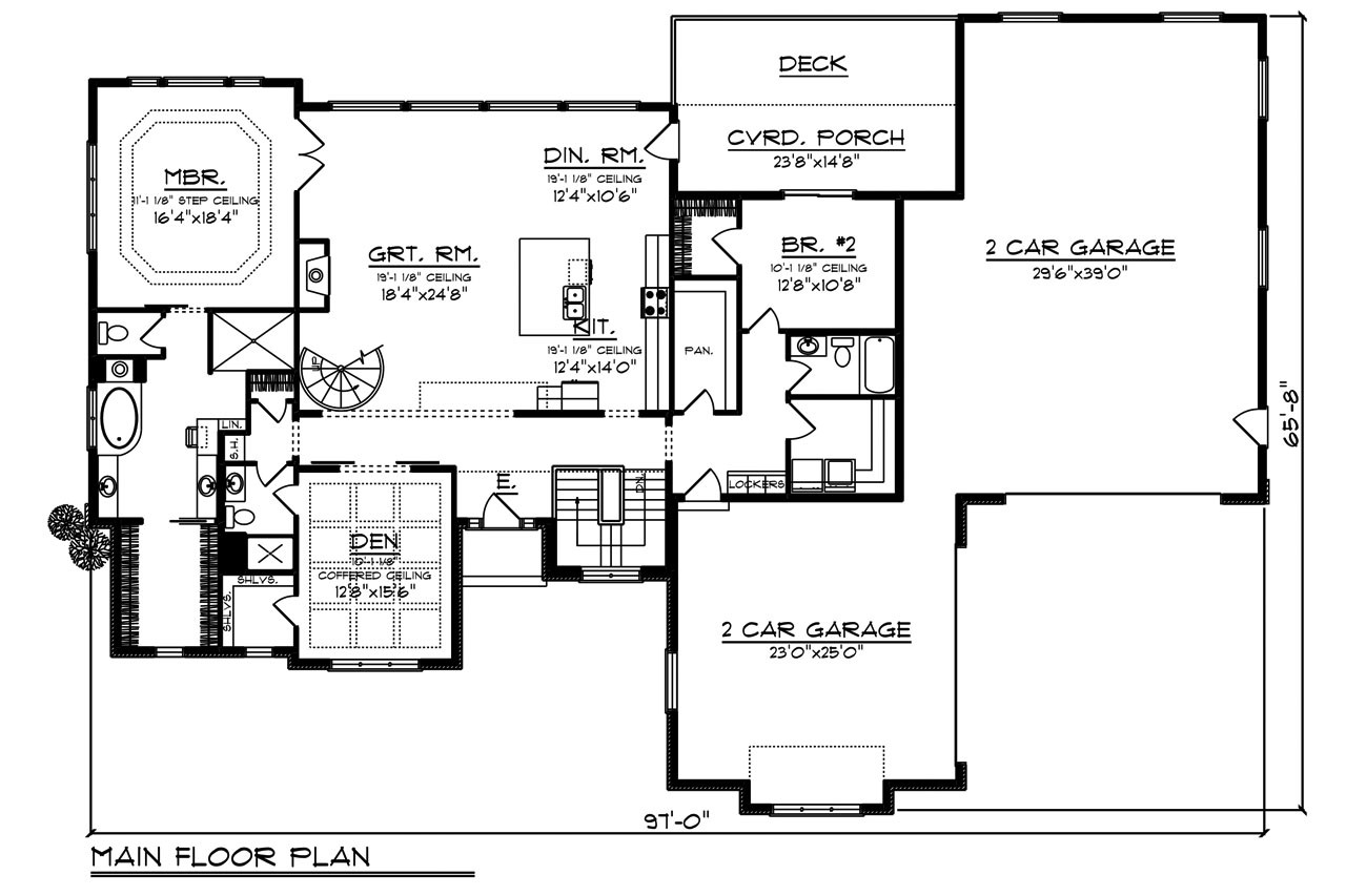 Prairie House Plan - 78140 - 1st Floor Plan