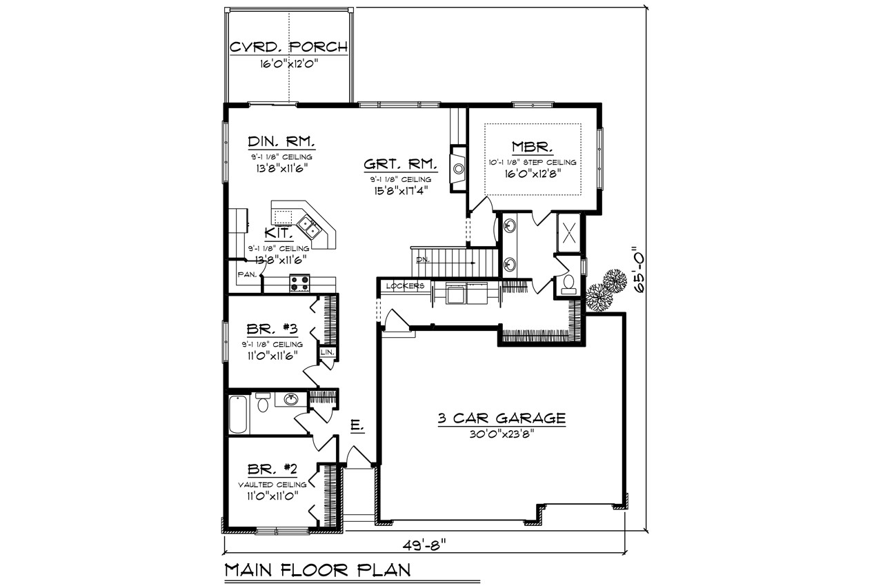 Modern House Plan - 78409 - 1st Floor Plan