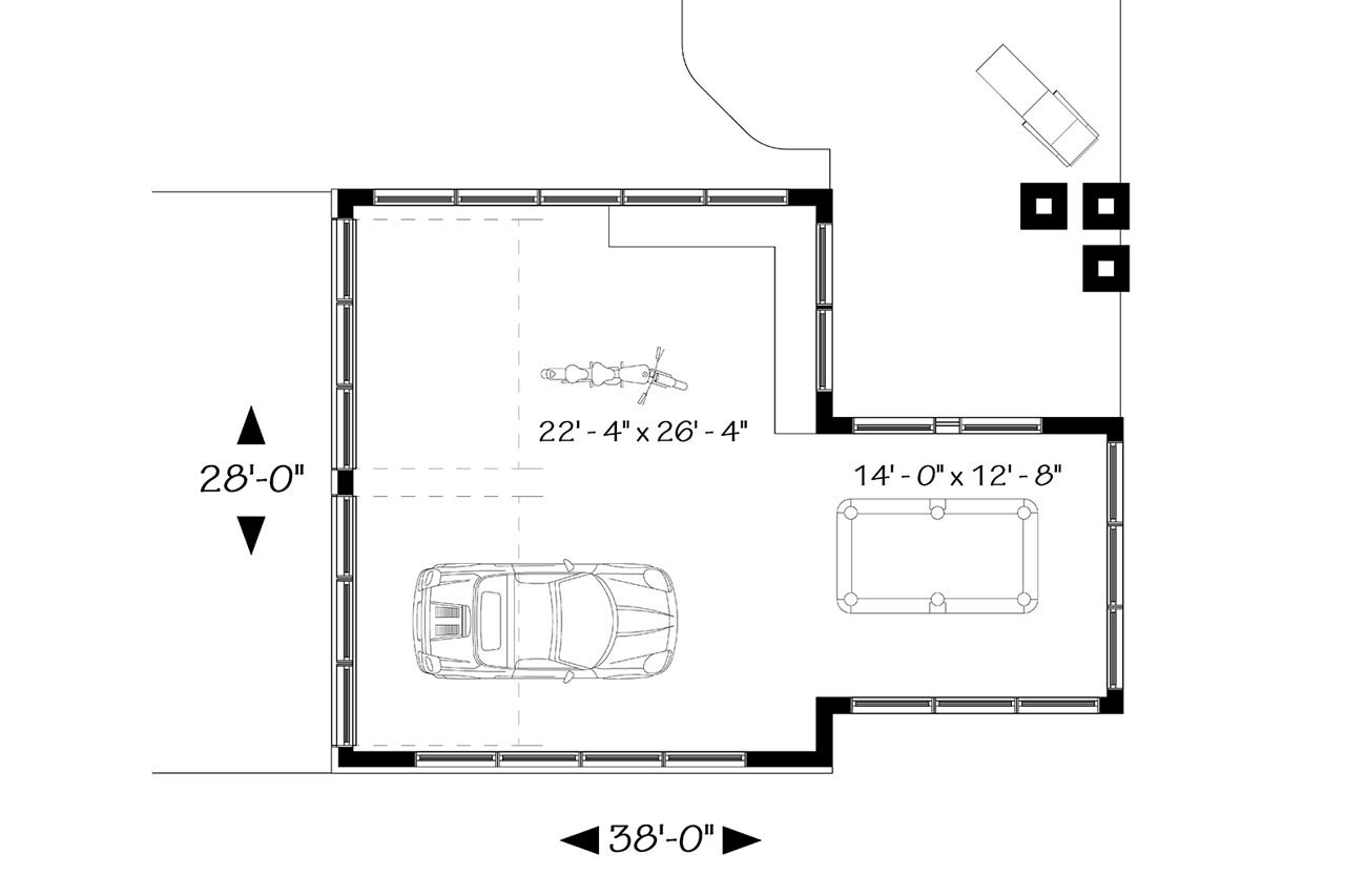Contemporary House Plan - Versa 78414 - 1st Floor Plan