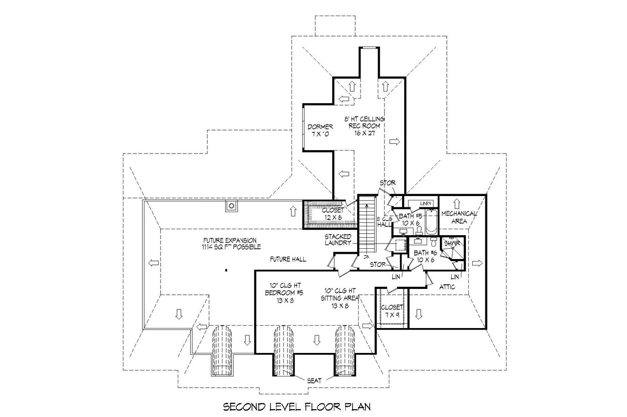 Secondary Image - Classic House Plan - 78578 - 2nd Floor Plan