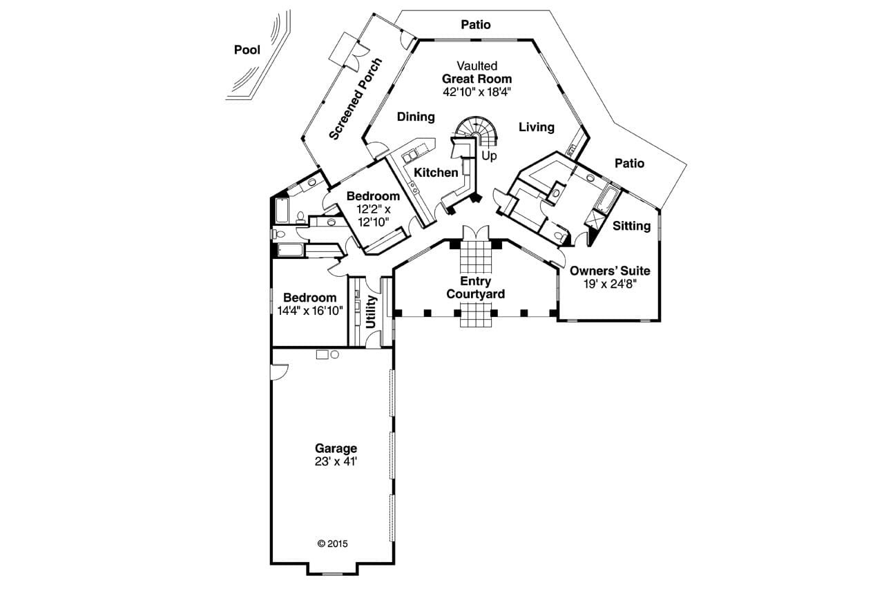 Southern House Plan - Beckwith 78663 - 1st Floor Plan