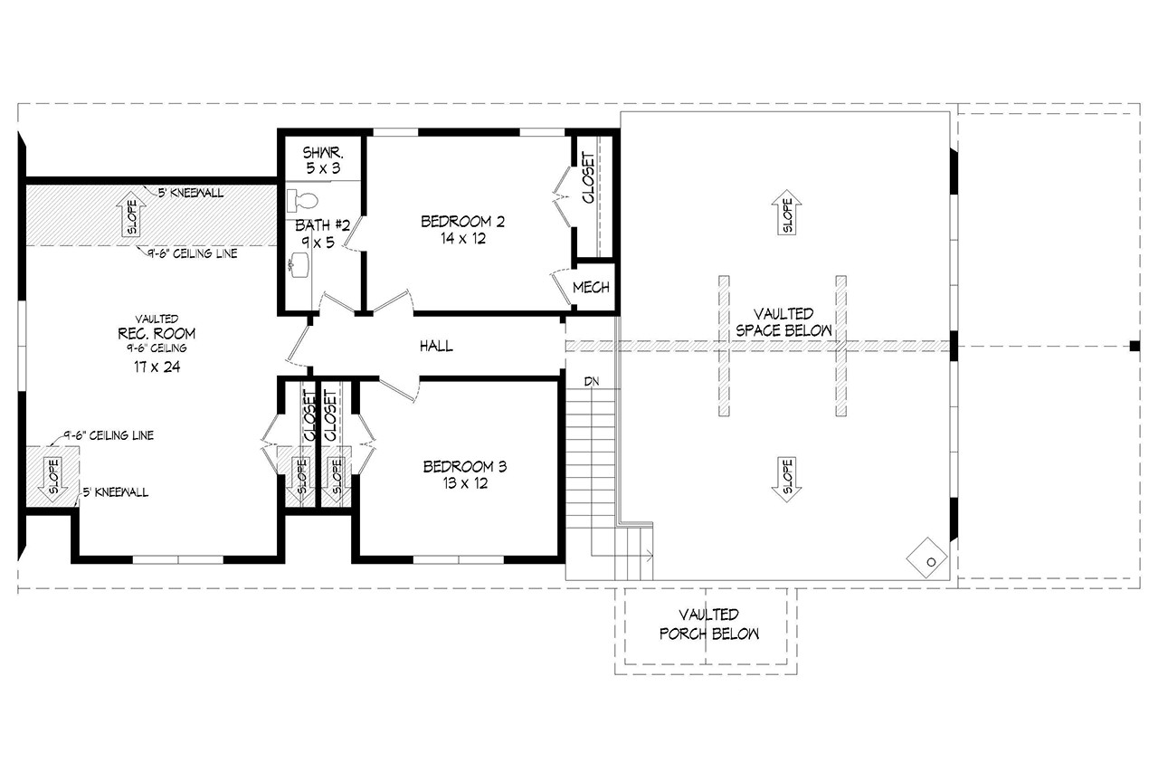 Secondary Image - Craftsman House Plan - Navajo Peak 78948 - 2nd Floor Plan